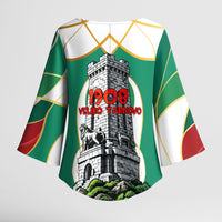 Bulgaria Independence Day 1908 Kimono Sleeve Blouse Veliko Tarnovo Monument National Flag Patriot