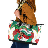 Bulgaria Independence Day 1908 Leather Tote Bag Veliko Tarnovo Monument National Flag Patriot