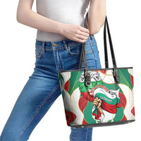 Bulgaria Independence Day 1908 Leather Tote Bag Veliko Tarnovo Monument National Flag Patriot