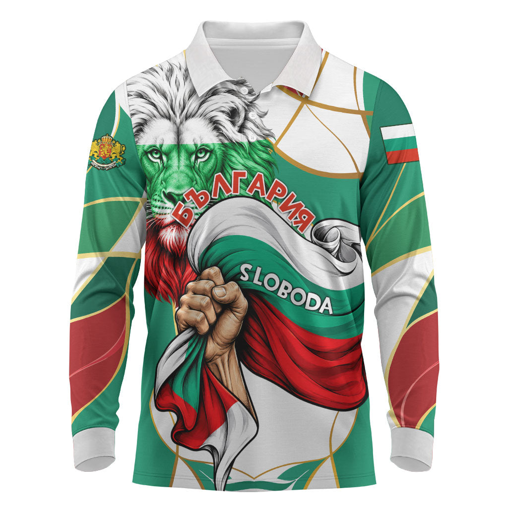 Bulgaria Independence Day 1908 Long Sleeve Polo Shirt Veliko Tarnovo Monument National Flag Patriot