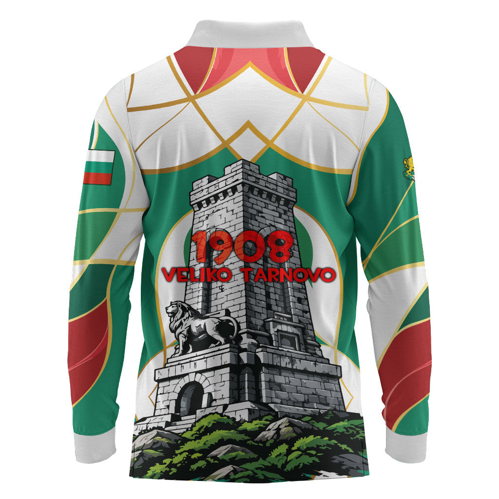 Bulgaria Independence Day 1908 Long Sleeve Polo Shirt Veliko Tarnovo Monument National Flag Patriot