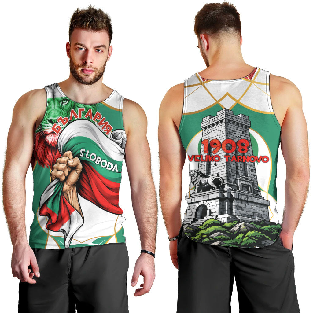 Bulgaria Independence Day 1908 Men Tank Top Veliko Tarnovo Monument National Flag Patriot