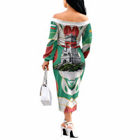 Bulgaria Independence Day 1908 Off The Shoulder Long Sleeve Dress Veliko Tarnovo Monument National Flag Patriot