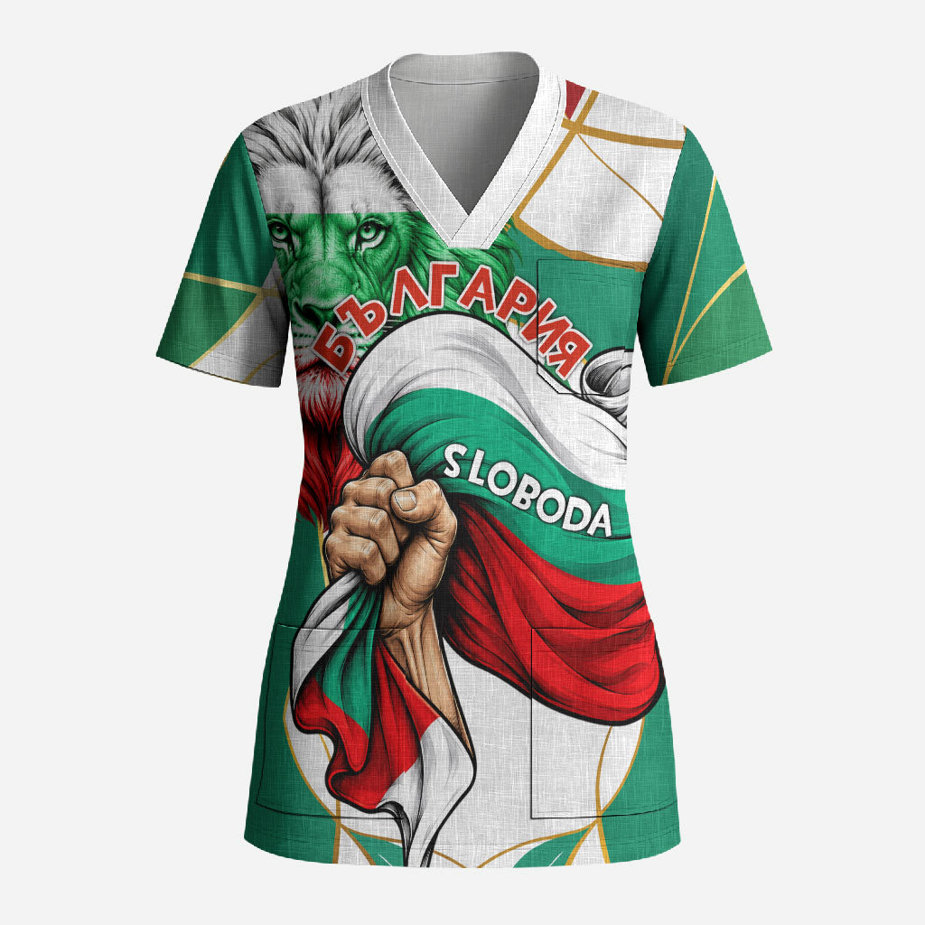 Bulgaria Independence Day 1908 Scrub Top Veliko Tarnovo Monument National Flag Patriot