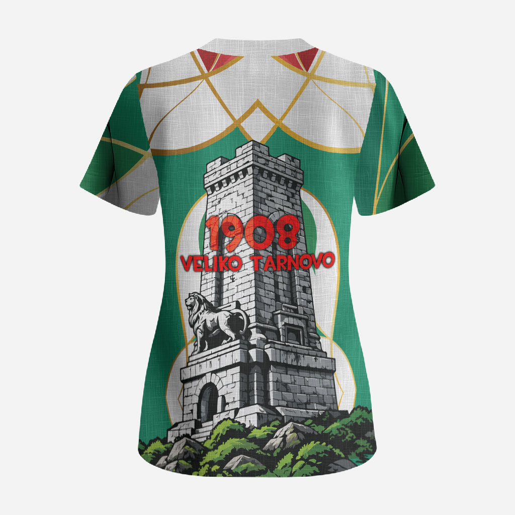 Bulgaria Independence Day 1908 Scrub Top Veliko Tarnovo Monument National Flag Patriot
