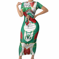 Bulgaria Independence Day 1908 Short Sleeve Bodycon Dress Veliko Tarnovo Monument National Flag Patriot