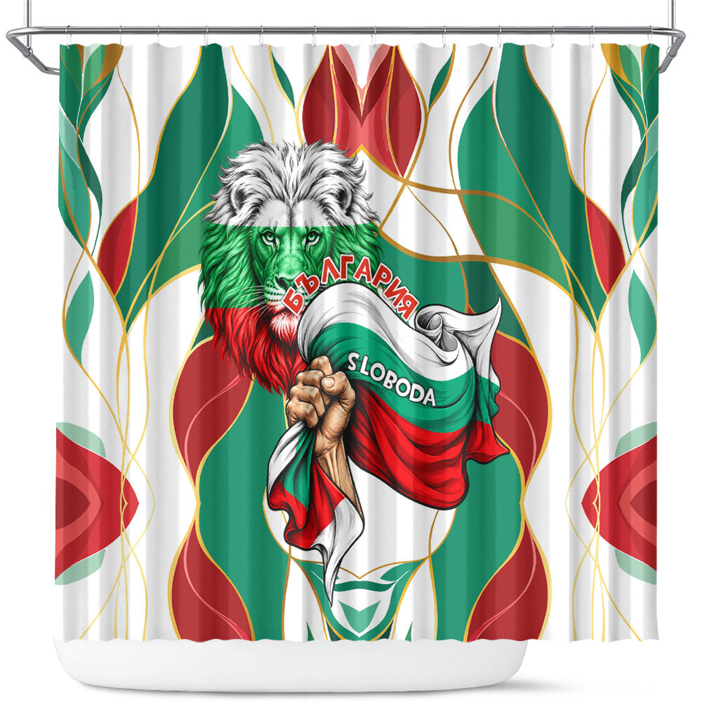 Bulgaria Independence Day 1908 Shower Curtain Veliko Tarnovo Monument National Flag Patriot