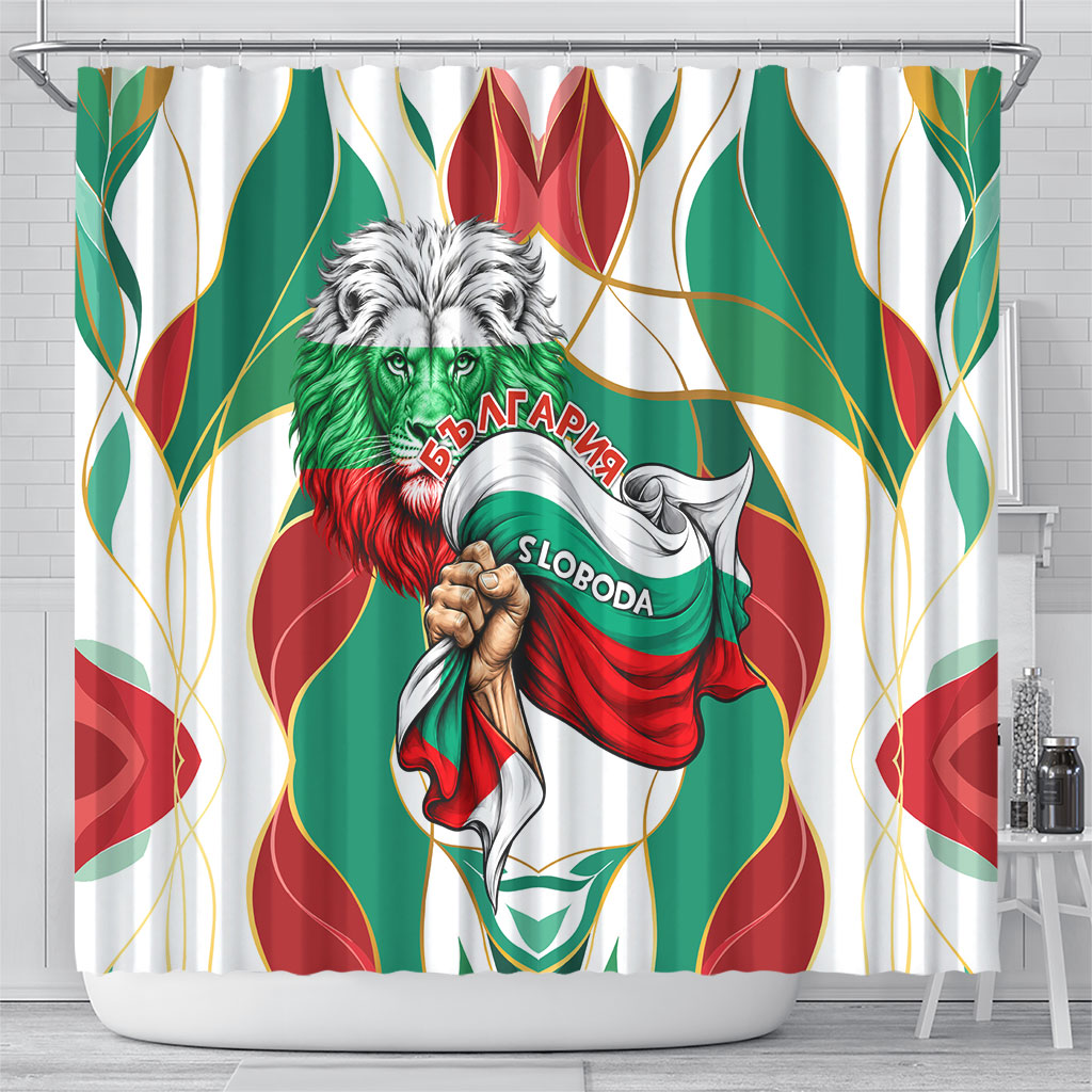 Bulgaria Independence Day 1908 Shower Curtain Veliko Tarnovo Monument National Flag Patriot