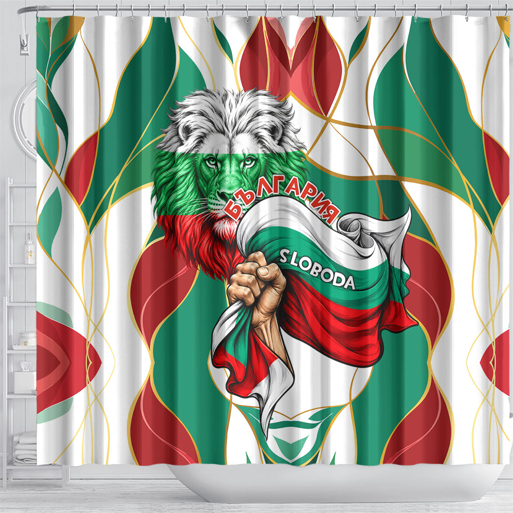 Bulgaria Independence Day 1908 Shower Curtain Veliko Tarnovo Monument National Flag Patriot