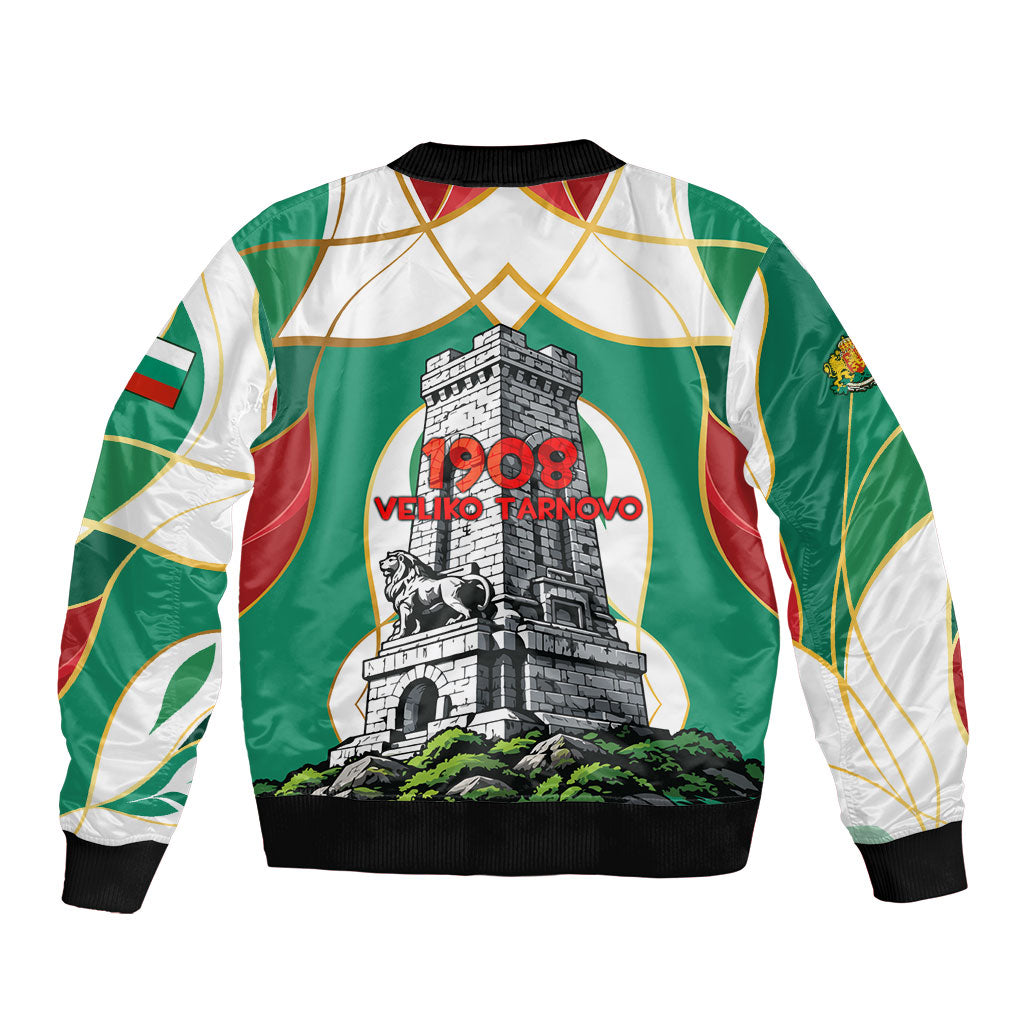 Bulgaria Independence Day 1908 Sleeve Zip Bomber Jacket Veliko Tarnovo Monument National Flag Patriot