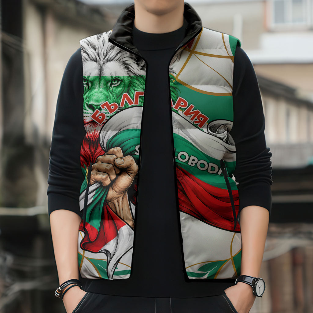 Bulgaria Independence Day 1908 Sleeveless Puffer Jacket Veliko Tarnovo Monument National Flag Patriot