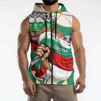 Bulgaria Independence Day 1908 Sleeveless Zip Hoodie Veliko Tarnovo Monument National Flag Patriot