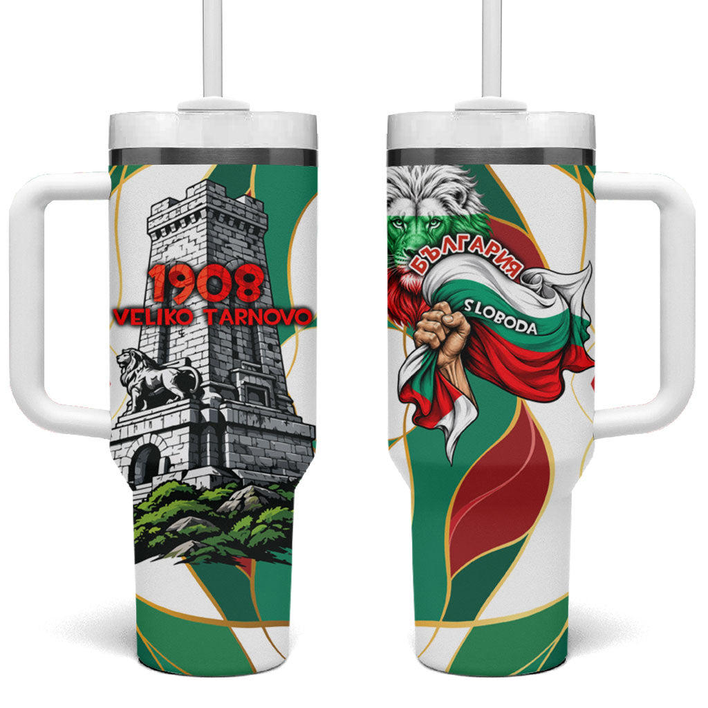 Bulgaria Independence Day 1908 Tumbler With Handle Veliko Tarnovo Monument National Flag Patriot