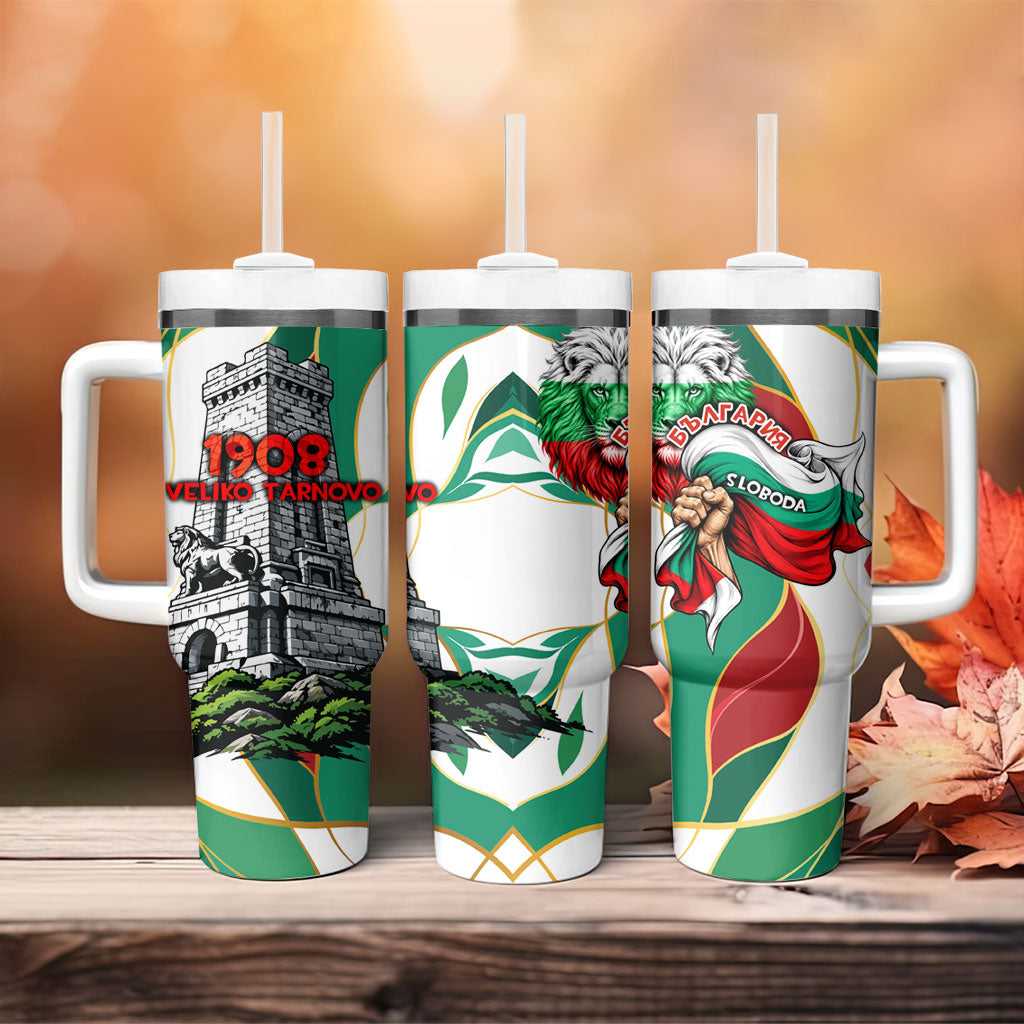 Bulgaria Independence Day 1908 Tumbler With Handle Veliko Tarnovo Monument National Flag Patriot