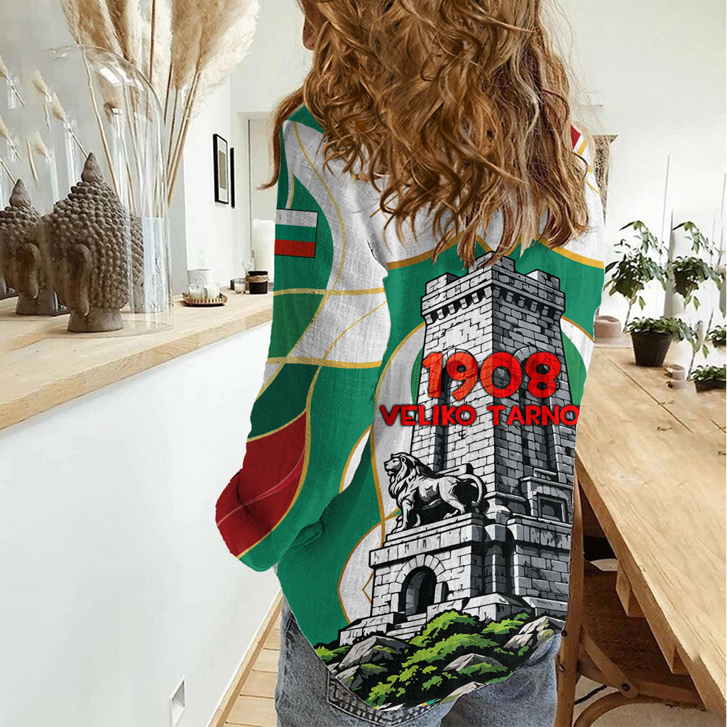 Bulgaria Independence Day 1908 Women Casual Shirt Veliko Tarnovo Monument National Flag Patriot