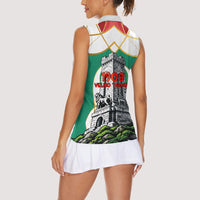 Bulgaria Independence Day 1908 Women Sleeveless Polo Shirt Veliko Tarnovo Monument National Flag Patriot