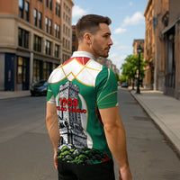 Bulgaria Independence Day 1908 Zipper Polo Shirt Veliko Tarnovo Monument National Flag Patriot