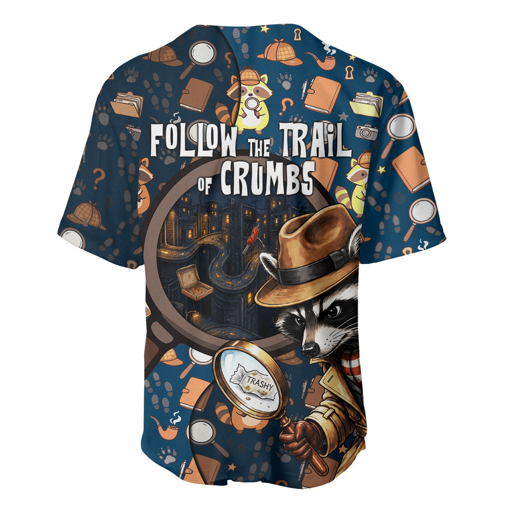 Jimothy The Raccoon The Trash Detective Baseball Jersey Funny Noir Sleuth Missing Snacks Crime Mystery