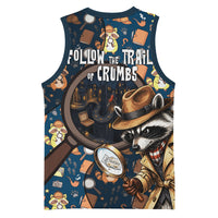 Jimothy The Raccoon The Trash Detective Basketball Jersey Funny Noir Sleuth Missing Snacks Crime Mystery