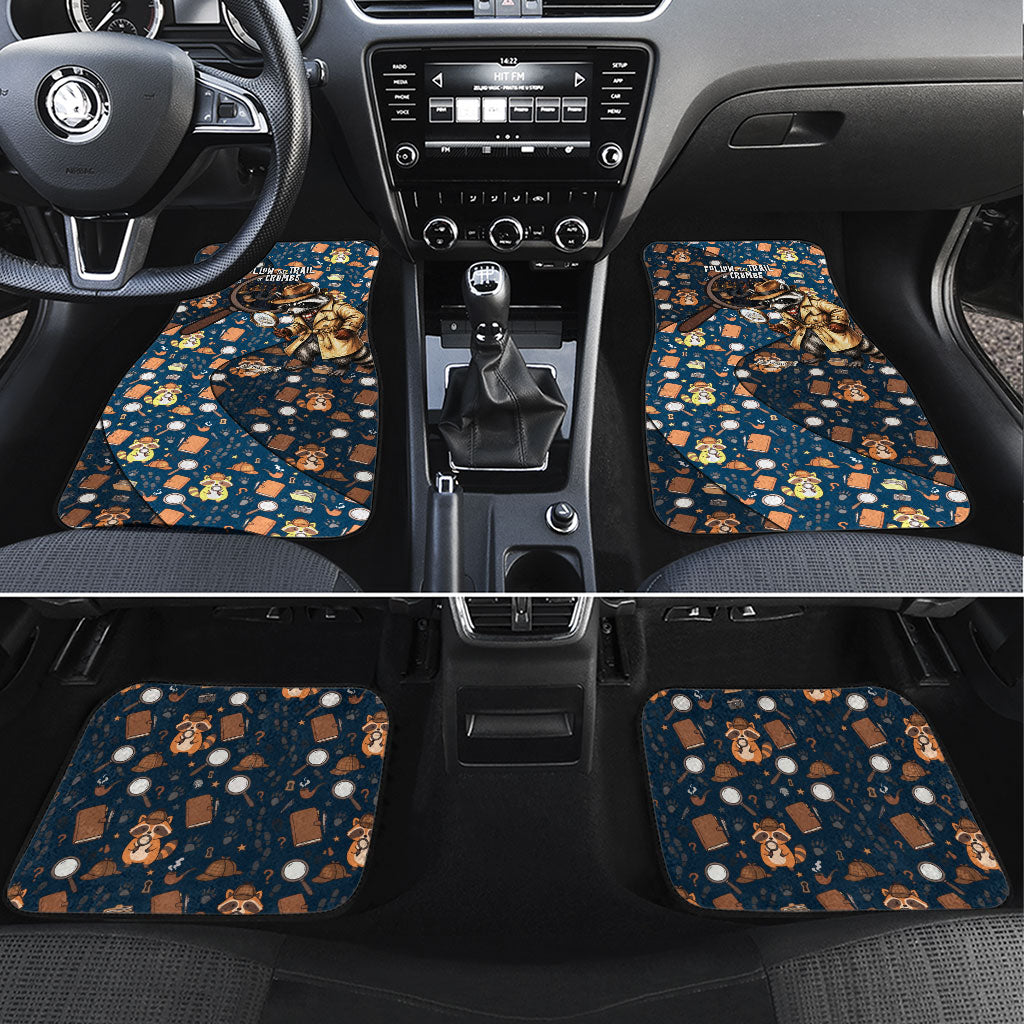 Jimothy The Raccoon The Trash Detective Car Mats Funny Noir Sleuth Missing Snacks Crime Mystery