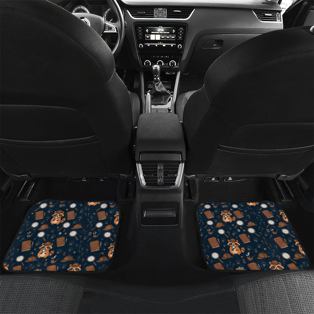 Jimothy The Raccoon The Trash Detective Car Mats Funny Noir Sleuth Missing Snacks Crime Mystery