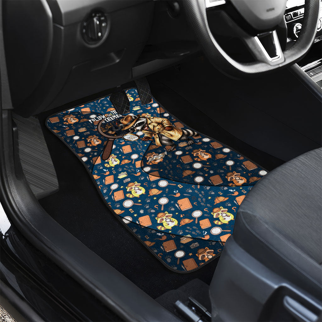 Jimothy The Raccoon The Trash Detective Car Mats Funny Noir Sleuth Missing Snacks Crime Mystery