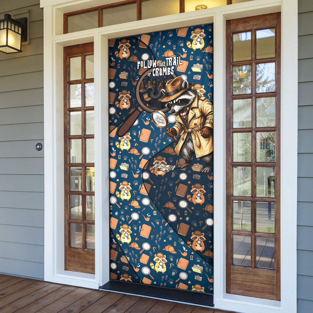 Jimothy The Raccoon The Trash Detective Door Cover Funny Noir Sleuth Missing Snacks Crime Mystery