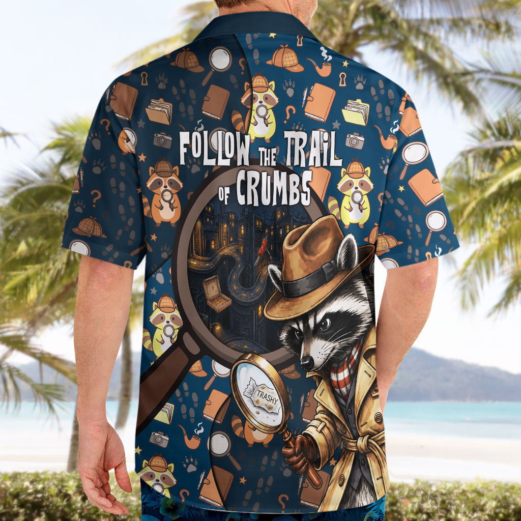 Jimothy The Raccoon The Trash Detective Hawaiian Shirt Funny Noir Sleuth Missing Snacks Crime Mystery