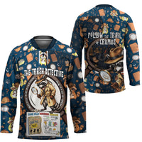 Jimothy The Raccoon The Trash Detective Hockey Jersey Funny Noir Sleuth Missing Snacks Crime Mystery