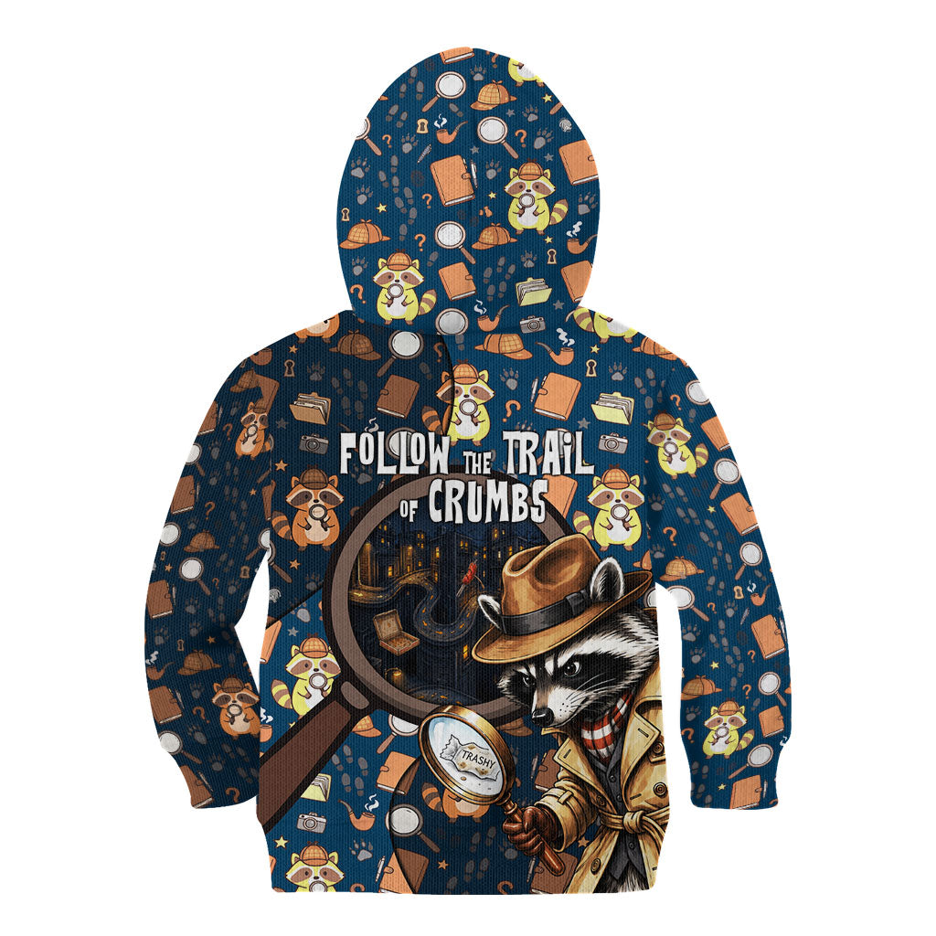 Jimothy The Raccoon The Trash Detective Kid Hoodie Funny Noir Sleuth Missing Snacks Crime Mystery