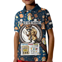 Jimothy The Raccoon The Trash Detective Kid Polo Shirt Funny Noir Sleuth Missing Snacks Crime Mystery