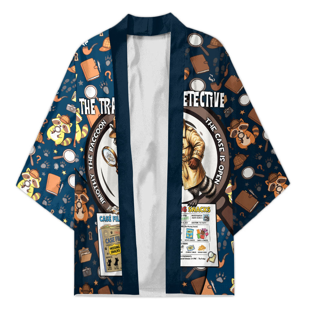 Jimothy The Raccoon The Trash Detective Kimono Funny Noir Sleuth Missing Snacks Crime Mystery