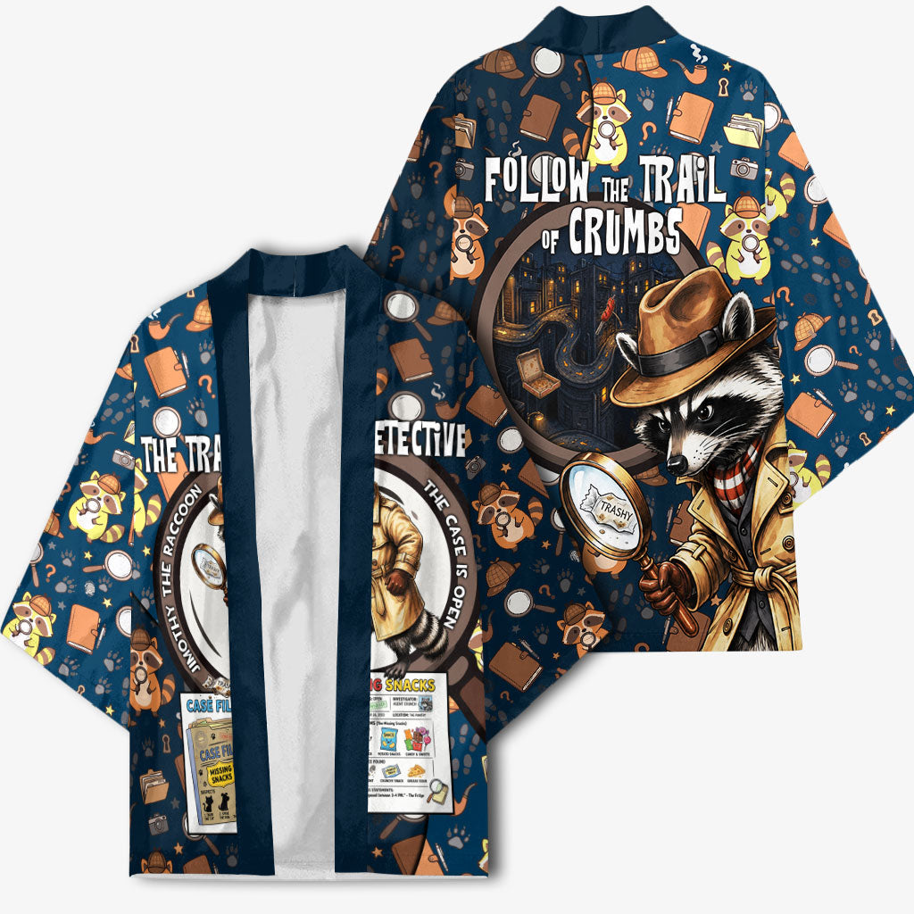 Jimothy The Raccoon The Trash Detective Kimono Funny Noir Sleuth Missing Snacks Crime Mystery