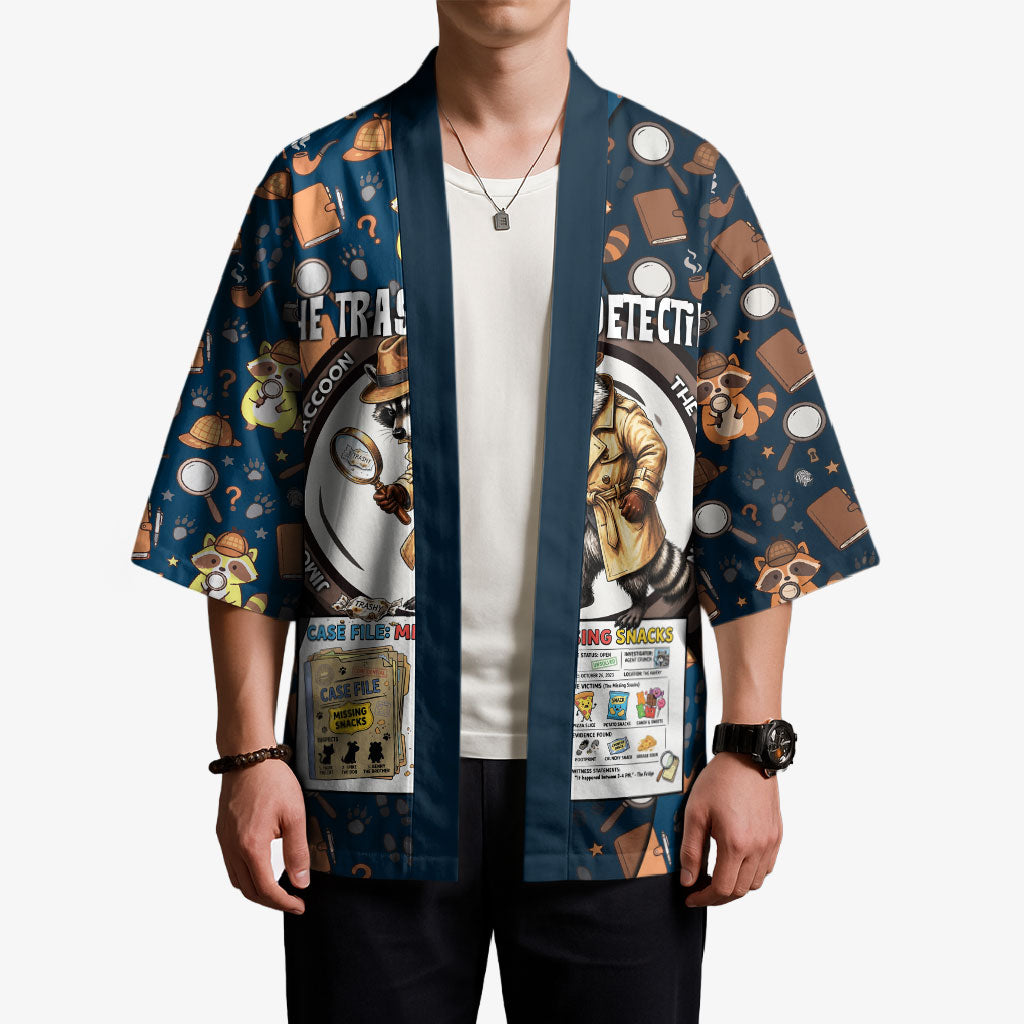 Jimothy The Raccoon The Trash Detective Kimono Funny Noir Sleuth Missing Snacks Crime Mystery