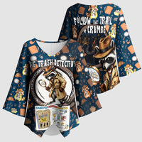 Jimothy The Raccoon The Trash Detective Kimono Sleeve Blouse Funny Noir Sleuth Missing Snacks Crime Mystery