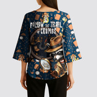 Jimothy The Raccoon The Trash Detective Kimono Sleeve Blouse Funny Noir Sleuth Missing Snacks Crime Mystery
