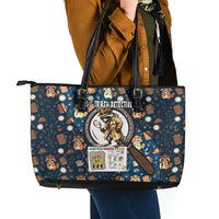 Jimothy The Raccoon The Trash Detective Leather Tote Bag Funny Noir Sleuth Missing Snacks Crime Mystery