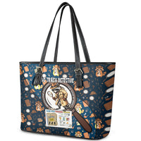 Jimothy The Raccoon The Trash Detective Leather Tote Bag Funny Noir Sleuth Missing Snacks Crime Mystery