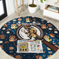 Jimothy The Raccoon The Trash Detective Round Carpet Funny Noir Sleuth Missing Snacks Crime Mystery