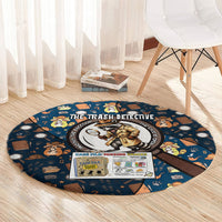 Jimothy The Raccoon The Trash Detective Round Carpet Funny Noir Sleuth Missing Snacks Crime Mystery