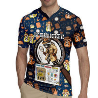 Jimothy The Raccoon The Trash Detective Rugby Jersey Funny Noir Sleuth Missing Snacks Crime Mystery