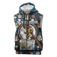 Jimothy The Raccoon The Trash Detective Sleeveless Zip Hoodie Funny Noir Sleuth Missing Snacks Crime Mystery