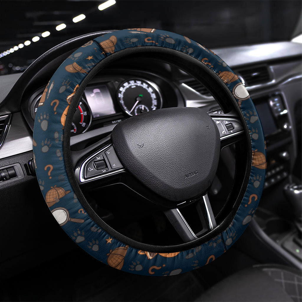 Jimothy The Raccoon The Trash Detective Steering Wheel Cover Funny Noir Sleuth Missing Snacks Crime Mystery