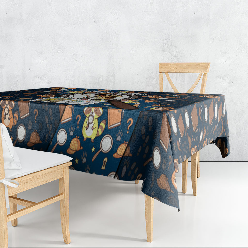 Jimothy The Raccoon The Trash Detective Tablecloth Funny Noir Sleuth Missing Snacks Crime Mystery
