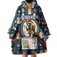 Jimothy The Raccoon The Trash Detective Wearable Blanket Hoodie Funny Noir Sleuth Missing Snacks Crime Mystery