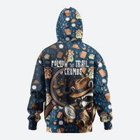 Jimothy The Raccoon The Trash Detective Zip Hoodie Funny Noir Sleuth Missing Snacks Crime Mystery