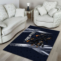 Ninja Raccoon Quasimodo Pizza Heist Area Rug Night Stealth Scene Detailed Pizza Slices