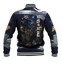 Ninja Raccoon Quasimodo Pizza Heist Baseball Jacket Night Stealth Scene Detailed Pizza Slices