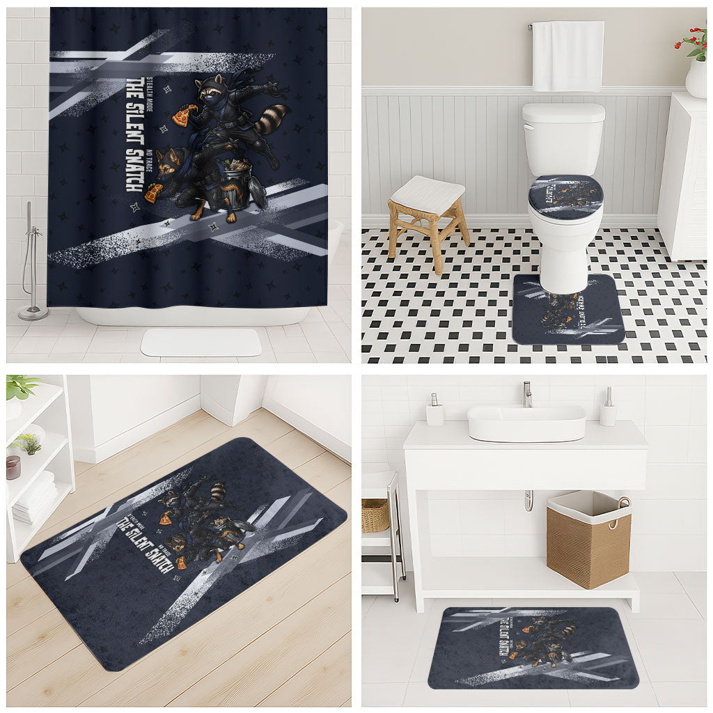 Ninja Raccoon Quasimodo Pizza Heist Bathroom Set Night Stealth Scene Detailed Pizza Slices