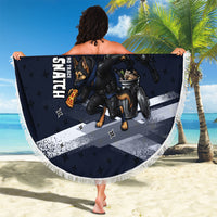 Ninja Raccoon Quasimodo Pizza Heist Beach Blanket Night Stealth Scene Detailed Pizza Slices